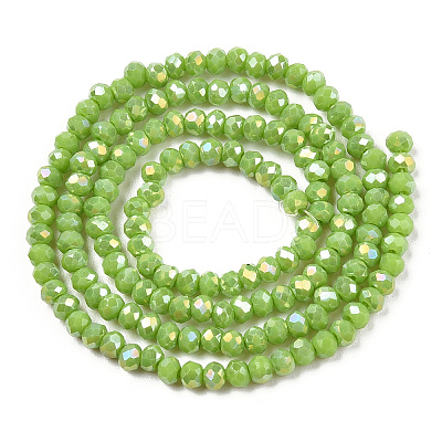 Electroplate Glass Beads Strands EGLA-A034-P6mm-B24-1