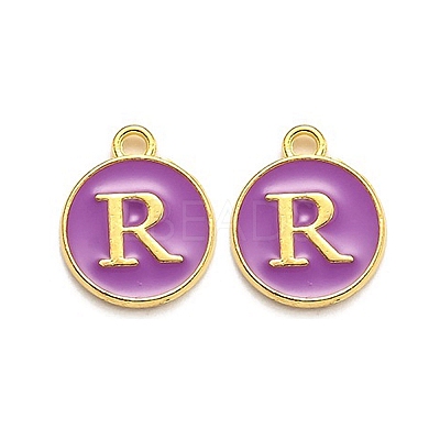 Golden Plated Alloy Enamel Charms LS-ENAM-Q437-12R-1