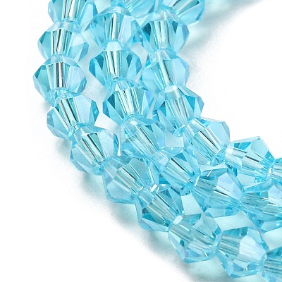 Transparent Electroplate Glass Beads Strands EGLA-A039-T4mm-A20-1