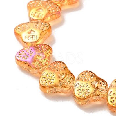 Transparent Electroplate Glass Beads Strands EGLA-F158-HR01-1