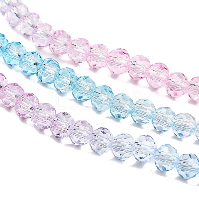 Transparent Painted Glass Beads Strands X1-DGLA-A034-T4mm-A22-1
