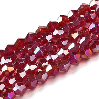 Transparent Electroplate Glass Beads Strands LS-EGLA-A039-T3mm-B27-1