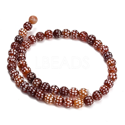 Tibetan Style dZi Beads Strands GG-NH0001-A01-8MM-1