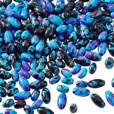 6 Strands 6 Styles Spray Painted Synthetic Turquoise Beads Strands G-AR0005-97-1