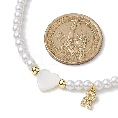 Brass Micro Pave Grade AAA Cubic Zirconia Letter Pendant Necklaces NJEW-JN04771-18-1