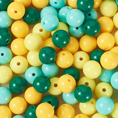 Opaque Acrylic Beads OACR-TAC0014-06E-1