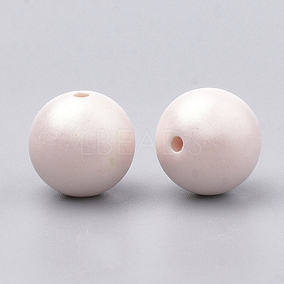 Spray Painted Style Acrylic Beads MACR-T010-10mm-06-1
