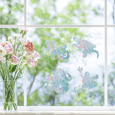 Waterproof PVC Colored Laser Stained Window Film Adhesive Stickers DIY-WH0256-032-1