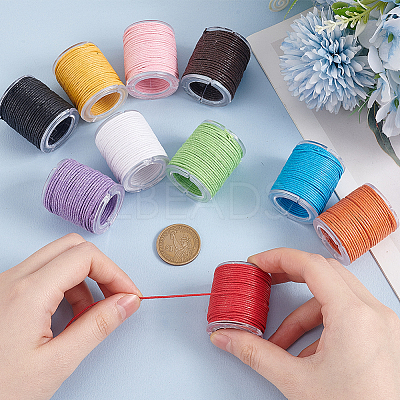 10 Rolls 10 Colors Waxed Nylon Cord DIY-WH0656-17B-1