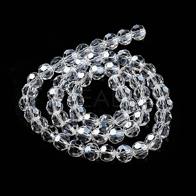 Electroplate Transparent Glass Beads Strands LS-EGLA-A035-T8mm-A19-1