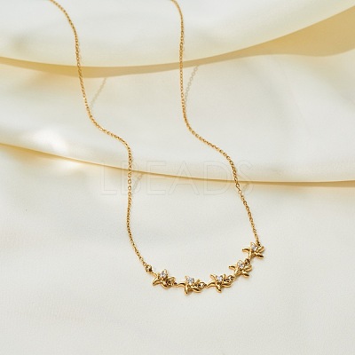 Women's 304 Stainless Steel Necklaces WGA6AE1-01-1