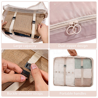 8Pcs Polyester Travel Toiletry Bags ABAG-WH0046-118A-1