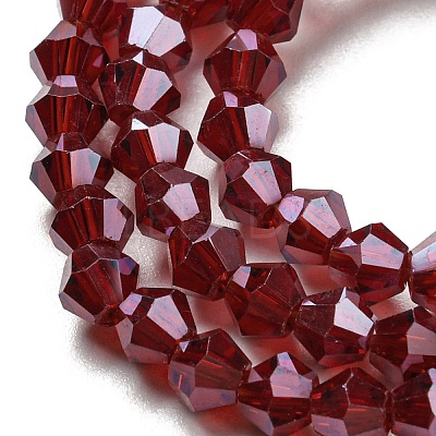 Transparent Electroplate Glass Beads Strands EGLA-A039-T4mm-A27-1