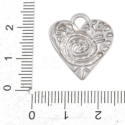 Textured 304 Stainless Steel Pendants STAS-D264-06A-P-1