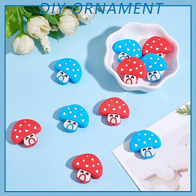 10Pcs 2 Colors Silicone Beads JX772A-1
