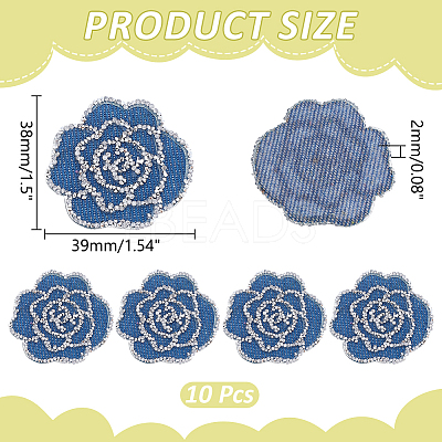 10Pcs Hotfix Glass Rhinestone DIY-WR0004-87A-1