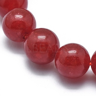 Natural Jade Bead Stretch Bracelets BJEW-K212-B-036-1