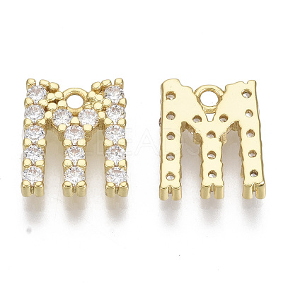 Brass Micro Pave Cubic Zirconia Charms KK-T060-05-M-G-NF-1