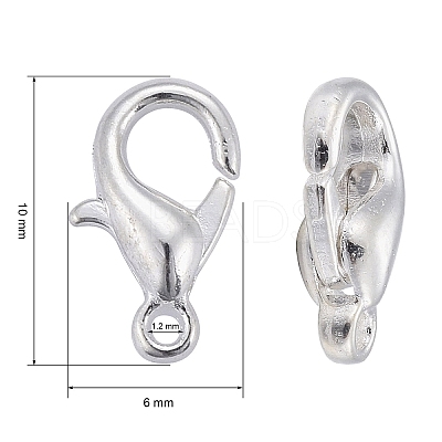 Zinc Alloy Lobster Claw Clasps E103-S-1