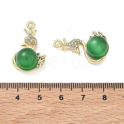 Alloy Rhinestone Pendants FIND-D044-22G-01-1