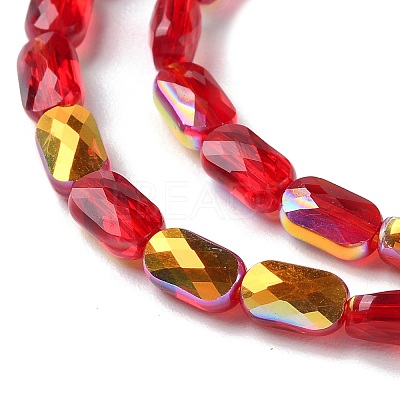 Transparent Electroplate Glass Beads Strands GLAA-Q099-G01-M02-1