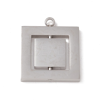 Non-Tarnish 304 Stainless Steel Turnable Pendants STAS-G297-11P-1
