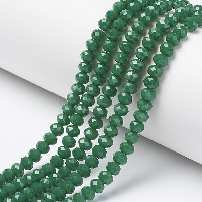 Opaque Solid Color Glass Beads Strands X1-EGLA-A034-P4mm-D09-1
