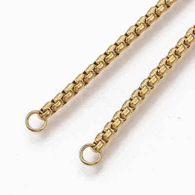 Ion Plating(IP) Adjustable 304 Stainless Steel Slider Bracelets Making X-STAS-T050-030G-1