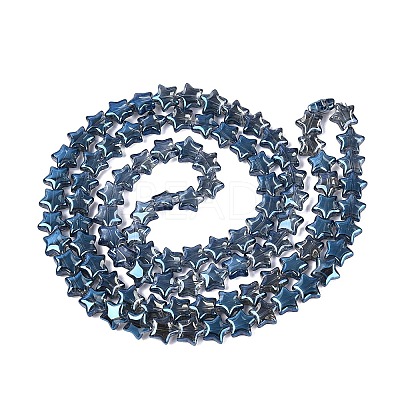 Electroplate Transparent Glass Beads Strands EGLA-N056-04A-A04-1