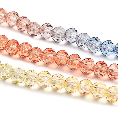 Transparent Painted Glass Beads Strands X1-DGLA-A034-T4mm-A02-1