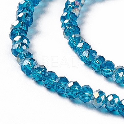 Electroplate Glass Beads Strands X-EGLA-R048-2mm-17-1