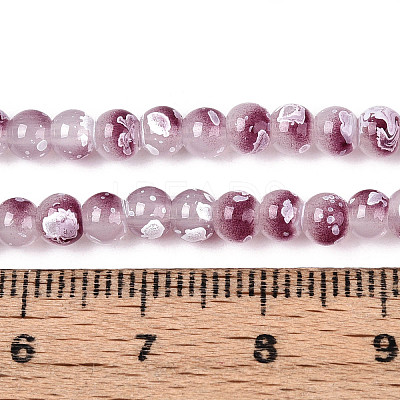 Baking Paint Glass Beads Strands DGLA-N015-4mm-05-1