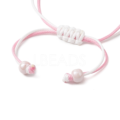 Adjustable Nylon Cord Braided Bead Bracelets for Women BJEW-JB11409-01-1