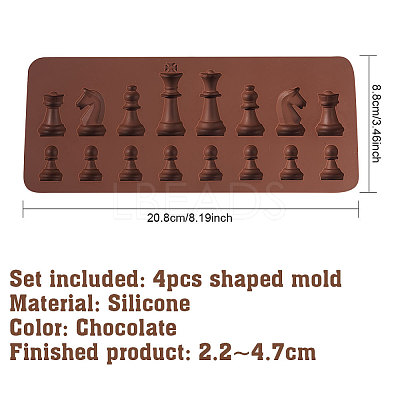 Silicone Chess Shaped Mold PH-DIY-WH0072-21-1