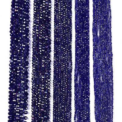 Electroplate Glass Beads Strands EGLA-A044-T4mm-B06-1