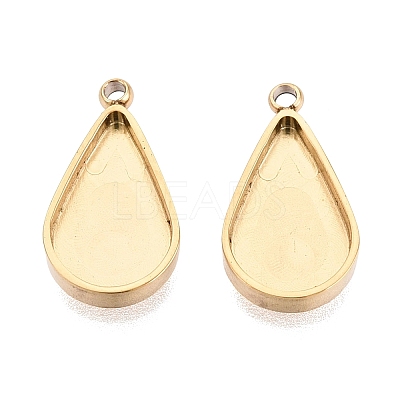 304 Stainless Steel Pendant Cabochon Component STAS-Q113-23B-G-1
