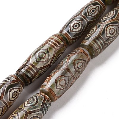 Tibetan Style dZi Beads X-TDZI-E004-15-1