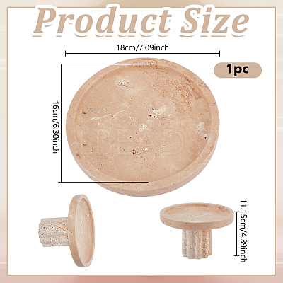Natural Marble Jewely Display Tray AJEW-WH0709-086B-1