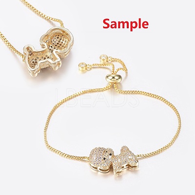Brass Micro Pave Cubic Zirconia Pendants X1-ZIRC-G130-09P-NR-1