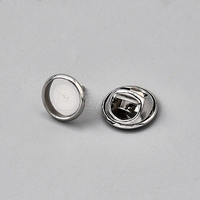 Stainless Steel Brooch Findings STAS-WH0017-060B-1