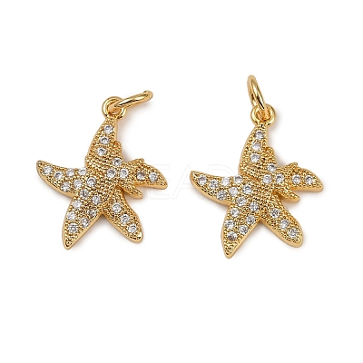 Brass Micro Pave Cubic Zirconia Pendants KK-I358-065G-01-1