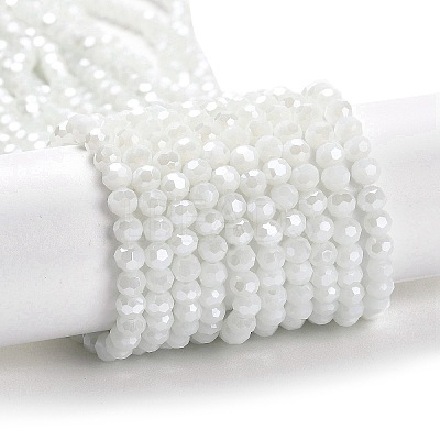 Electroplate Opaque Glass Beads Strands EGLA-A035-P4mm-A01-1