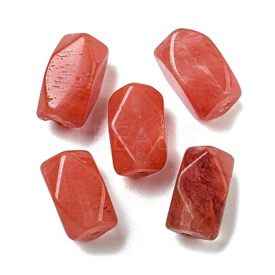 Cherry Quartz Glass Beads G-B070-09-1