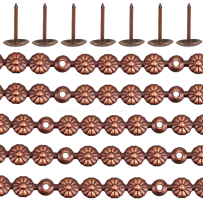 5Bags Flower Iron Decoration Strip FIND-GF0008-41A-R-1