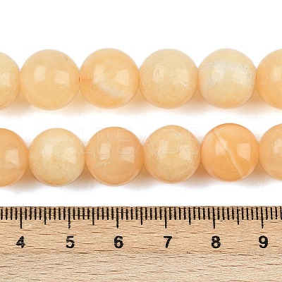 Natural Yellow Calcite Beads Strands G-C251-A01-12mm-1