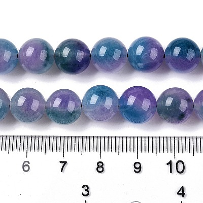 Dyed Natural White Jade Beads Strands G-T138-10mm-210-14-1