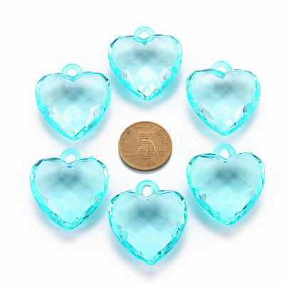 Transparent Acrylic Pendants TACR-T024-03B-946-1