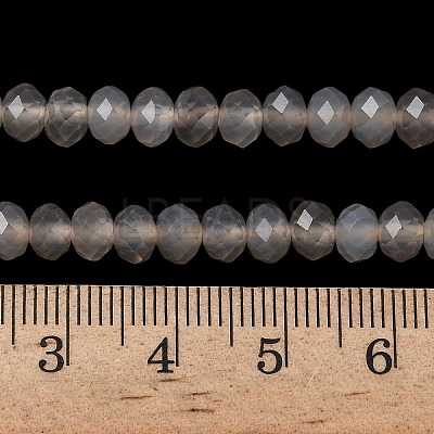 Natural Grey Agate Bead Strands G-D344-A19-03-1