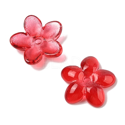 Transparent Spray Paint Glass Beads GLAA-Z011-07J-1