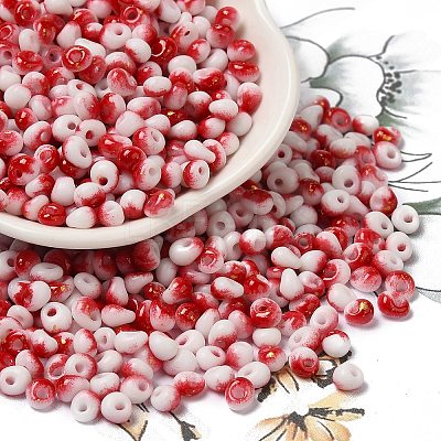 Baking Paint Glass Seed Beads SEED-F006-01A-06-1